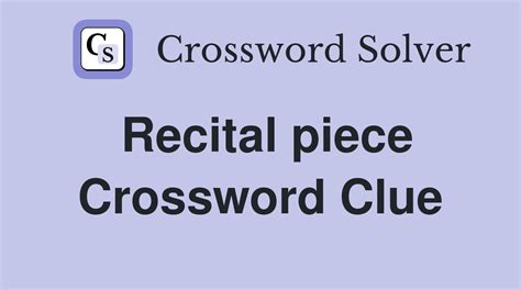 recital pieces crossword|chopin recital pieces crossword clue.